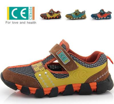 CE童鞋 2014春夏新款 男童真皮包頭涼鞋，透氣鏤空設計引領兒童框潮流